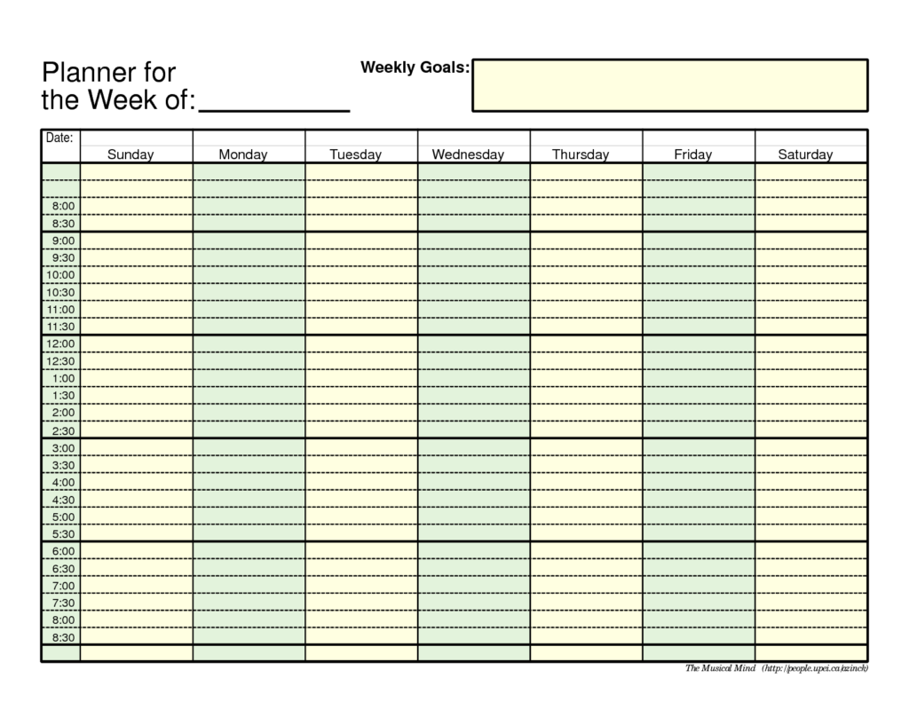 download-blank-weekly-planner-template