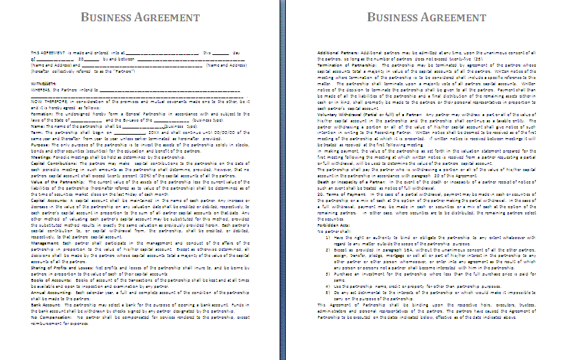 samples-Business-Agreement-Template