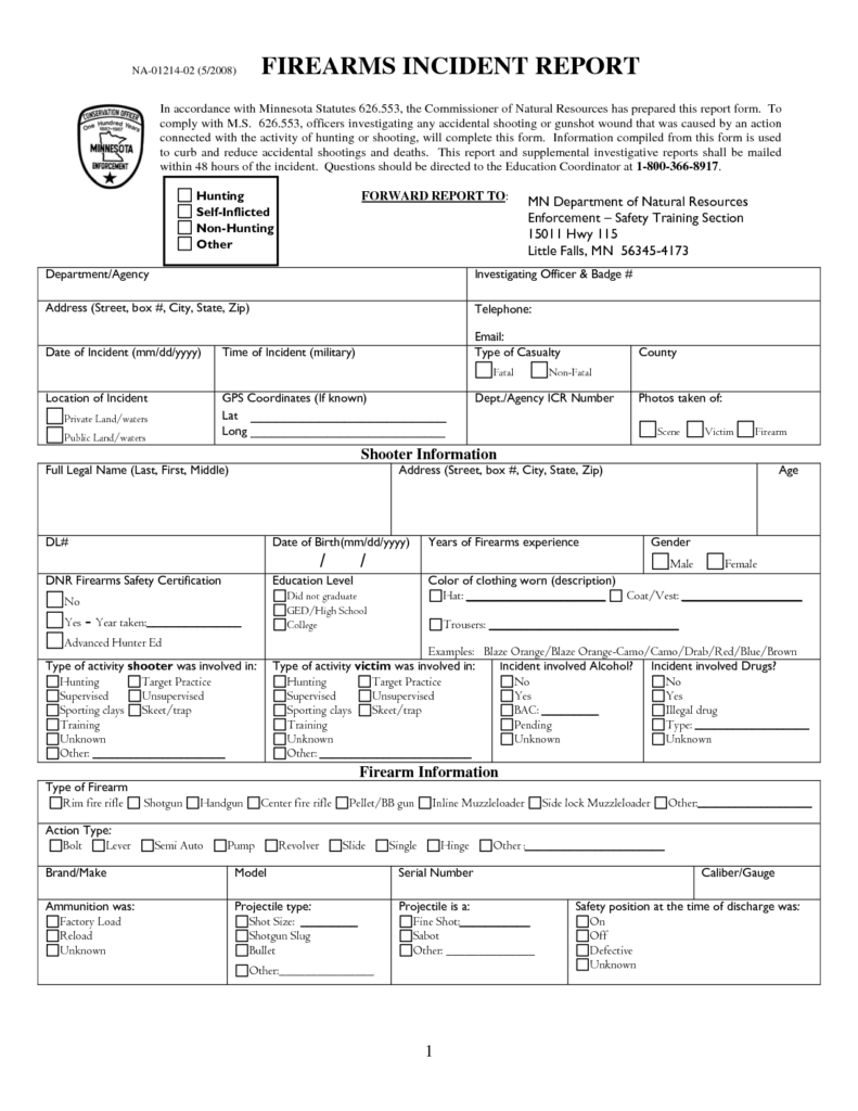 police-incident-report-form-samples-printable
