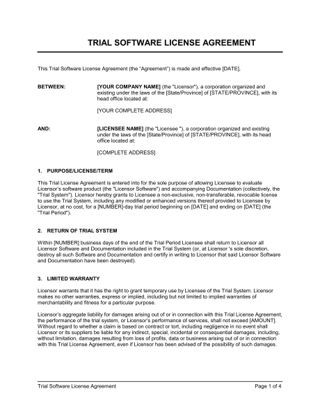 Business Licensing Requirements Document Templates