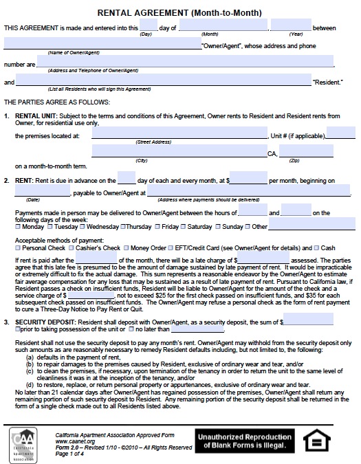 template-form-california-month-to-month-rental-agreement-form