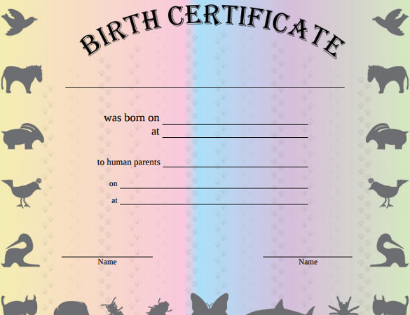 Pet Birth Certificate Template from www.samplesdownloadblog.com