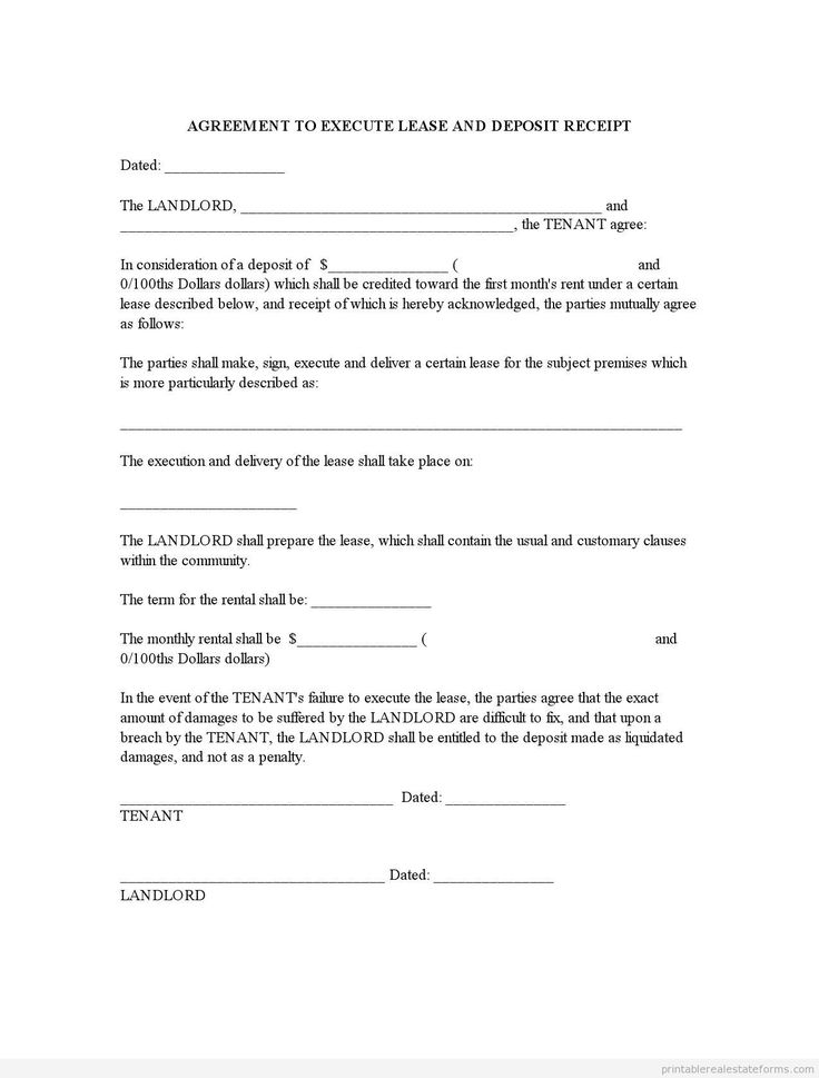 printable-sample-agreement-to-execute-lease-and-deposit-receipt-form