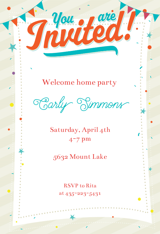 Free Party Invitation Template