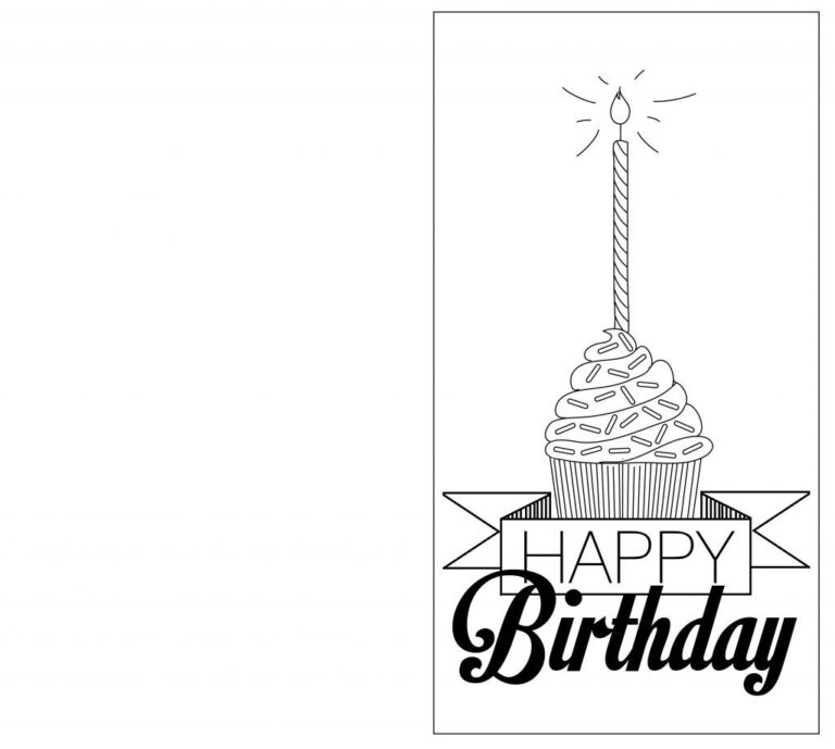 design-cupcake-Free Printable Birthday Card foldable template doc
